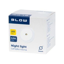 LED-yövalo hämärätunnistimella | 0,5W | Vaaleanpunainen | Pyöreä