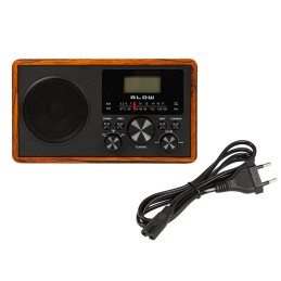 Pöytäradio Bluetooth BLOW RA9 V2 | AM/FM, USB, SD & Kello | 3" Kaiutin