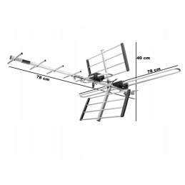 Ulkoinen DVB-T2-suunta-antenni | LTE-suodatin | 4K UltraHD | 11–14 dB