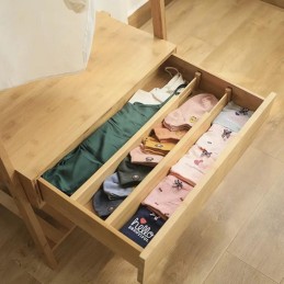 Bambuiset laatikonjakajat 4 kpl – säädettävä 42–56 cm