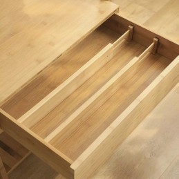 Bambuiset laatikonjakajat 4 kpl – säädettävä 42–56 cm