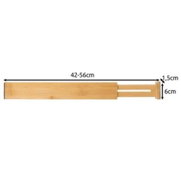 Bambuiset laatikonjakajat 4 kpl – säädettävä 42–56 cm