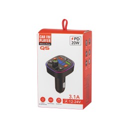 FM-lähetin BLOW Bluetooth 5.0 | QC 3.0 + PD 20W | RGB-valo