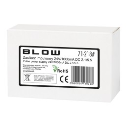 Virtalähde 24V 1A 24W | 2,1/5,5 mm | LED-nauhoille ja elektroniikalle