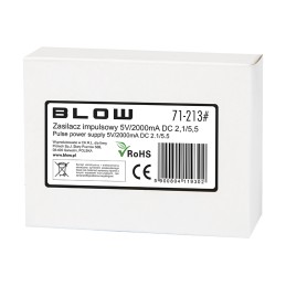 Verkkolaite 5V 2A 10W | DC-liitin 2.1/5.5 mm (+) | Blow