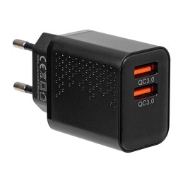 USB-pikalaturi 18W QC | 2x USB-porttia | Valkoinen