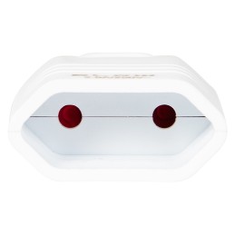 Litteä pistorasia GN-11, valkoinen