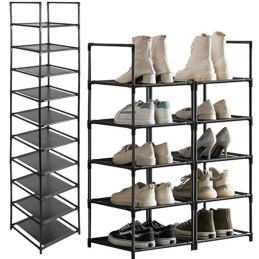 Modulaarinen kenkähylly 10 tasoa | Säädettävä ja tilaa säästävä säilytysratkaisu