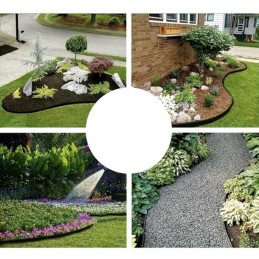 Joustava Reunanauha 6cm x 10m Musta + 20 Maapiikkiä