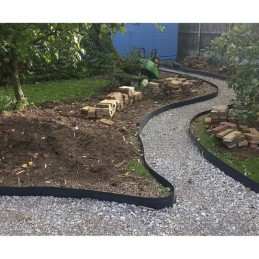 Joustava Reunanauha 6cm x 10m Musta + 20 Maapiikkiä