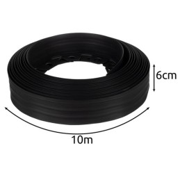 Joustava Reunanauha 6cm x 10m Musta + 20 Maapiikkiä