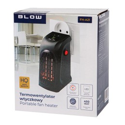 Mini-lämmitin pistorasiaan 450W | Termostaatti | Kaukosäädin