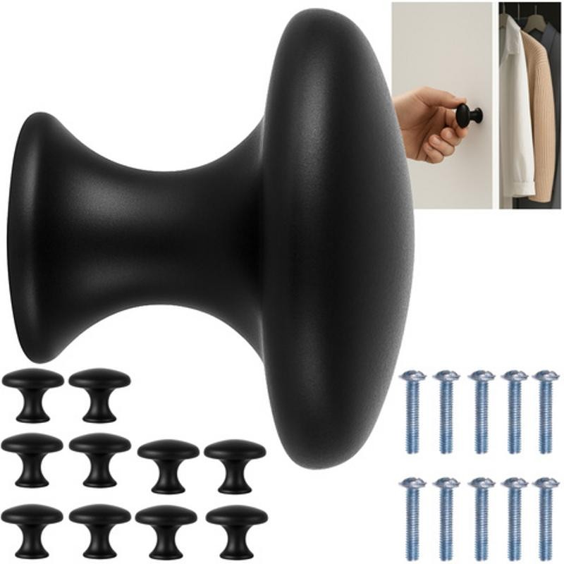 Kalustenuppi Mattamusta 10 kpl | Modernit Vetimet