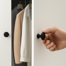 Kalustenuppi Mattamusta 10 kpl | Modernit Vetimet