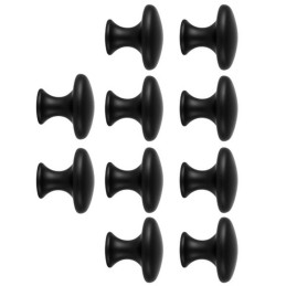 Kalustenuppi Mattamusta 10 kpl | Modernit Vetimet