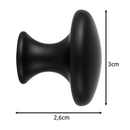 Kalustenuppi Mattamusta 10 kpl | Modernit Vetimet