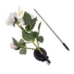 Aurinkokennovalaisin Ruusu 3 LED | GARDLOV Puutarhakoriste