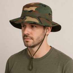 Miesten Camo-kalastushattu 60cm | Aurinkohattu