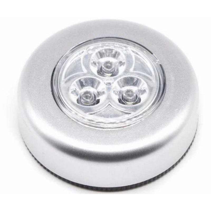 Painettava LED-valaisin pyöreä | Tarrakiinnitys | Paristokäyttöinen