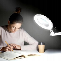 Suurennuslasivalaisin LED | 3 valoväriä | 10 kirkkaustasoa | Musta