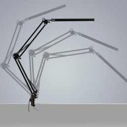 LED-arkkitehtivalaisin 12W | 3 värilämpötilaa | Säädettävä varsi | USB