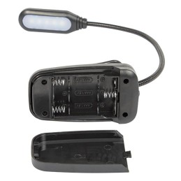 Musta LED-pöytävalaisin LB-18 klipsillä | Silmäystävällinen | Paristokäyttöinen