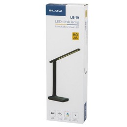 Musta LED-pöytävalaisin LB-19 | USB-C ja puhelinteline | Eye Protection