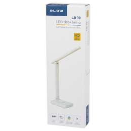 Valkoinen LED-pöytävalaisin LB-19 | USB-C ja puhelinteline | Eye Protection