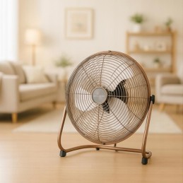 Premium Lattiatuuletin 18" Kupari-Kulta | 200W Teollisuustaso | Loft-design