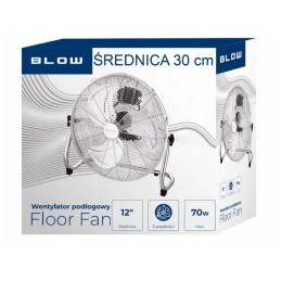 Lattiatuuletin Blow 12" 30cm 70W | Hopea | Metallinen tuuletin