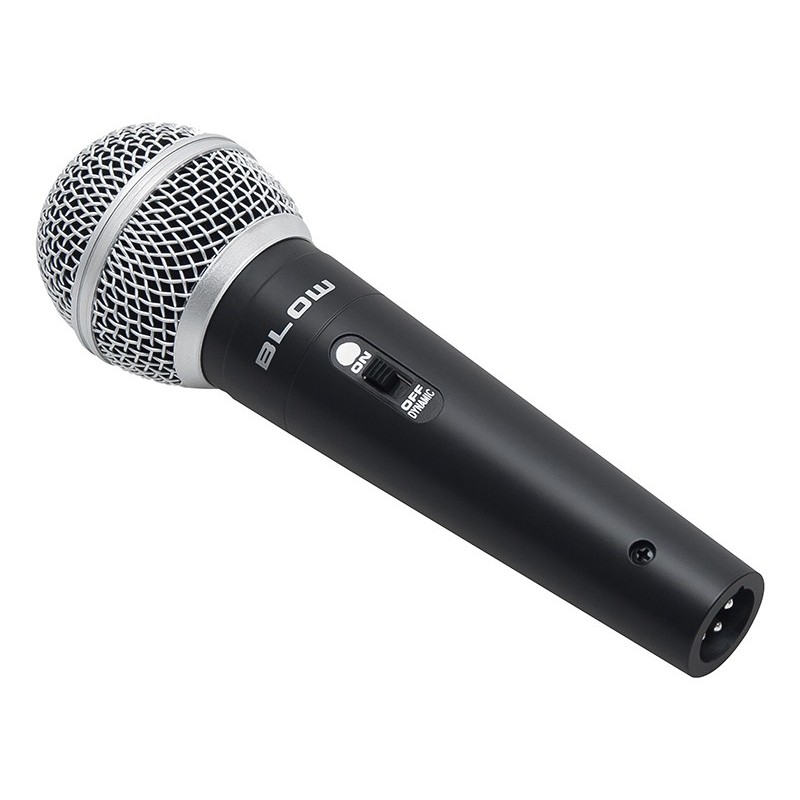 Dynaaminen mikrofoni | Metallirunko | 5m kaapeli | Jack 6.3mm