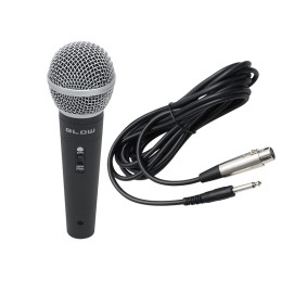 Dynaaminen mikrofoni | Metallirunko | 5m kaapeli | Jack 6.3mm