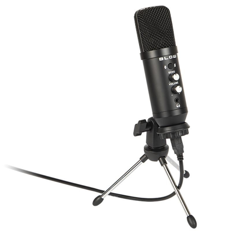 USB-studiomikrofoni Blow | Echo & Volume -säätö | Täydellinen setti