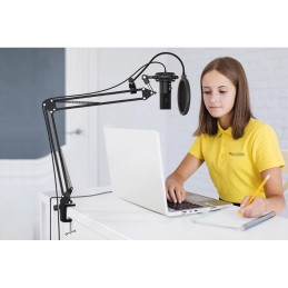 USB-studiomikrofoni settinä | Pop-suodatin & säädettävä varsi | BLOW