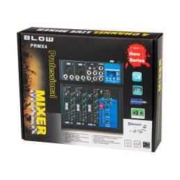 PRMX 4 Analoginen Mikseri | 4 Kanavaa | USB-soitin | +48V Phantom