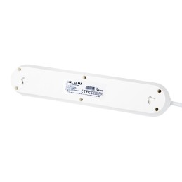 Jatkojohto 4-paikkainen 3xUSB 2m | PS-420 valkoinen | 2500W kytkimellä