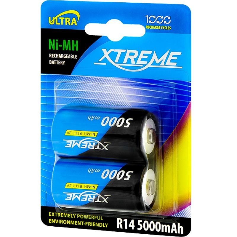 Akku R14 Ni-MH 5000mAh XTREME | Yli 1000 latauskertaa