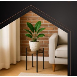 Loft-kukkateline 40 × 26 × 26 cm – musta