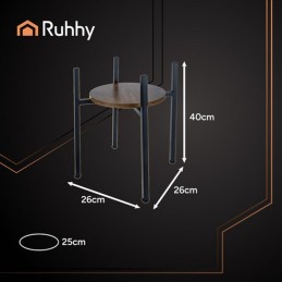 Loft-kukkateline 40 × 26 × 26 cm – musta