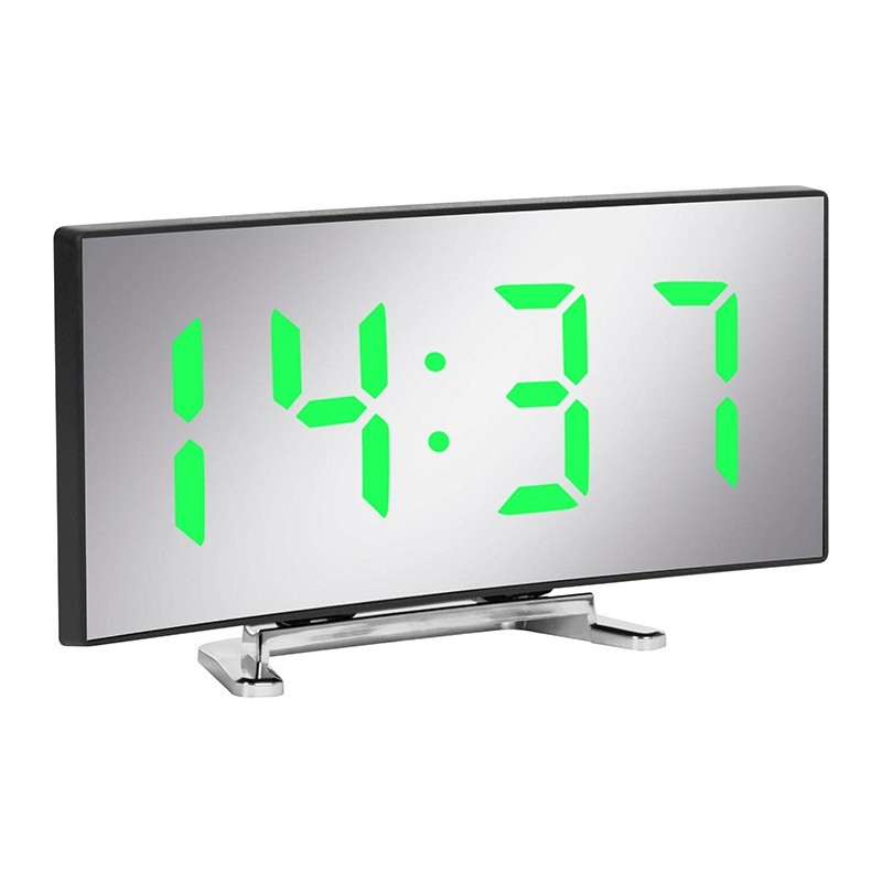 Digitaalinen LED-kello ja lämpömittari | Peilinäyttö | USB