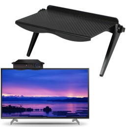 lisähylly digiboksille | Säädettävä teline | Musta 19.5x11.5cm