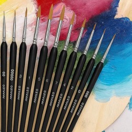 Sivellinsarja ja Teline 11 kpl | Nylon-siveltimet Taiteeseen