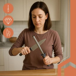 Timanttiteroituspuikko 30 cm | Ammattitason veitsen teroitus