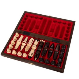 Kuninkaallinen puushakki | Käsintehty pyökkipuinen shakkisetti