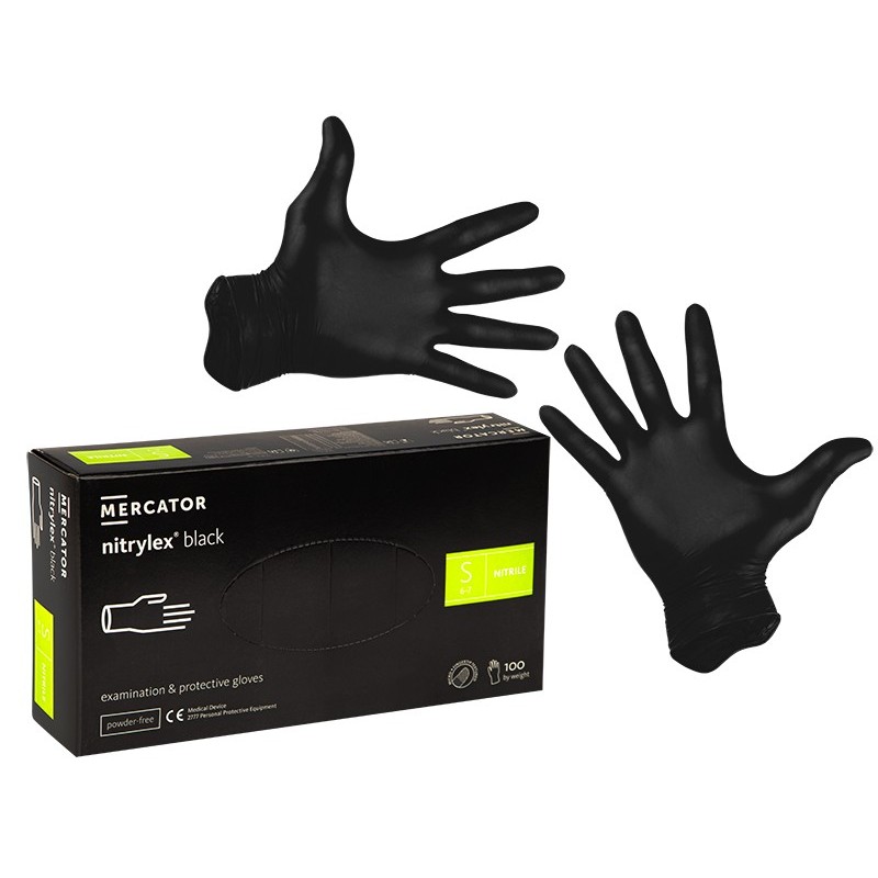 Mercator Nitrylex Black | Nitriilikäsineet S-koko | 100 kpl