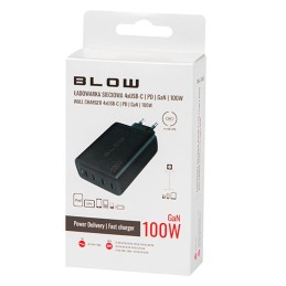 Blow GaN-pikalaturi 100W | 4x USB-C | PD & QC tuki