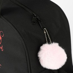 Koululaukku & Urheilukassi 13L | Musta-Pinkki + Avaimenperä