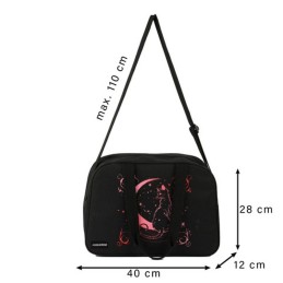 Koululaukku & Urheilukassi 13L | Musta-Pinkki + Avaimenperä