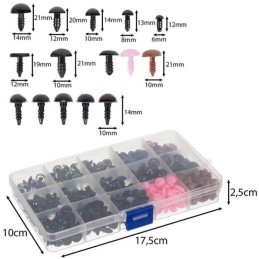 Turvasilmät ja -nenät pehmoleluille 560 kpl | Lajitelma