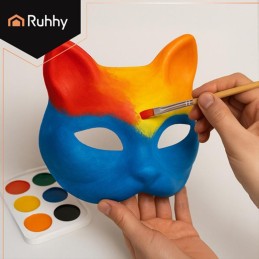 Kissanmaskit askarteluun 10 kpl | DIY-naamiot & kuminauhat